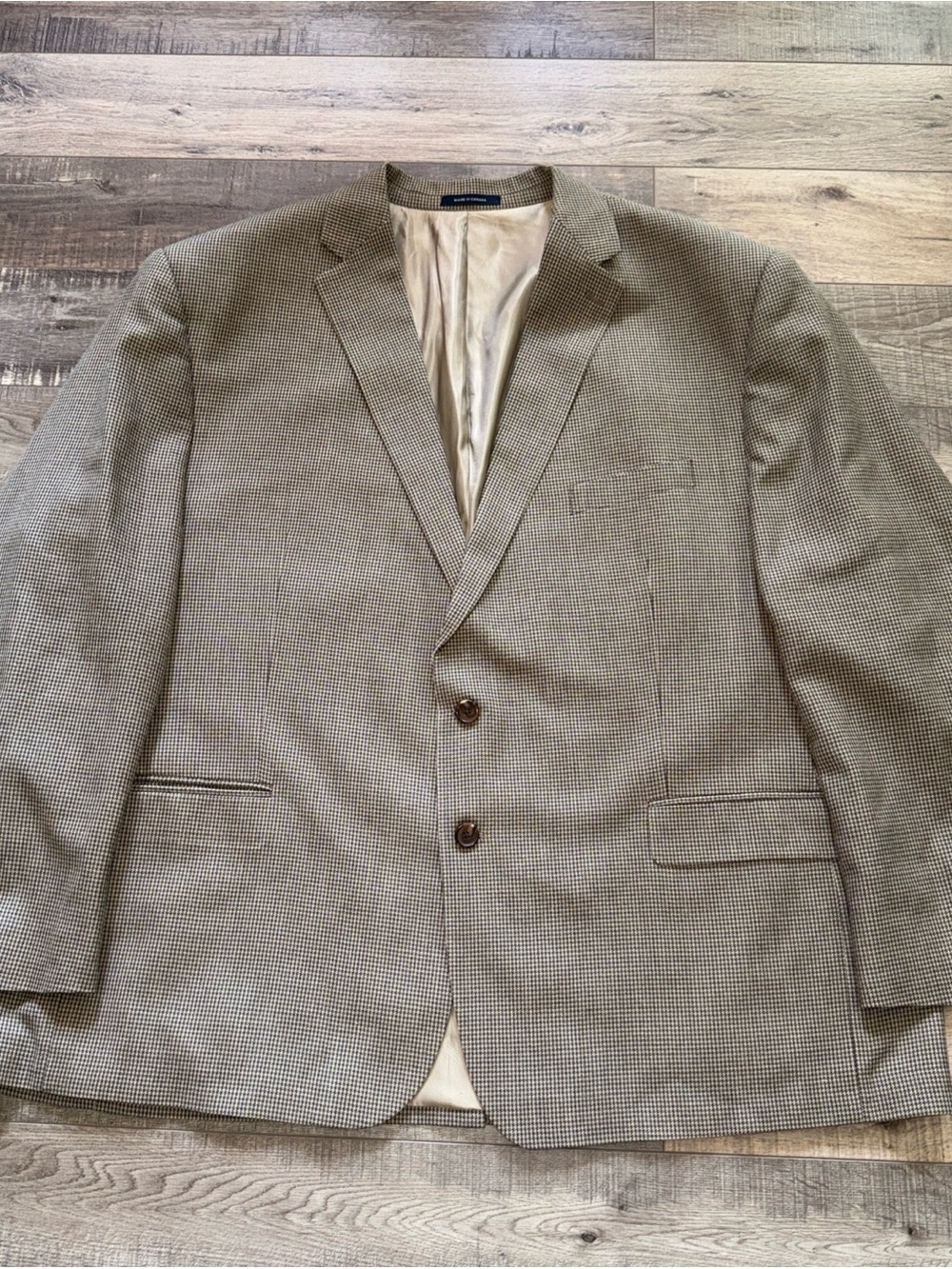 Ralph Lauren 56R Men's Classic Tan Check Blazer